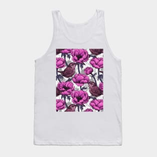 Wrens in the anemone garden Tank Top